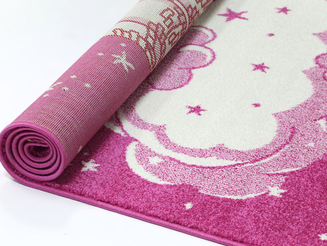 Happy Feet Princess Palace Pink Kids Rug