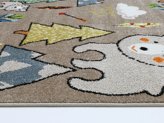 Happy Feet Mini Mountaineers Grey Kids Rug
