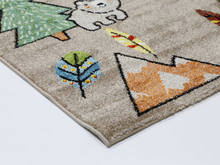 Happy Feet Mini Mountaineers Grey Kids Rug