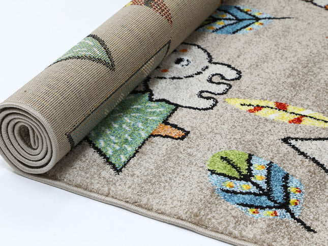 Happy Feet Mini Mountaineers Grey Kids Rug