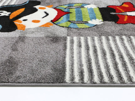 Happy Feet Pirate Party Grey Kids Rug