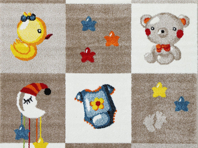 Happy Feet Bouncing Baby Grey Kids Rug