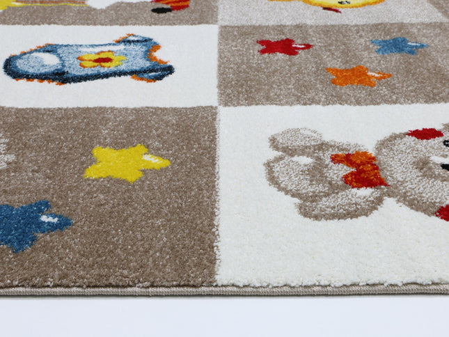 Happy Feet Bouncing Baby Grey Kids Rug