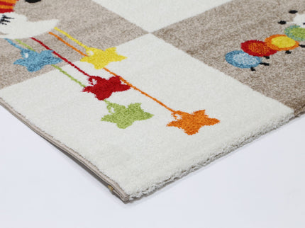 Happy Feet Bouncing Baby Grey Kids Rug