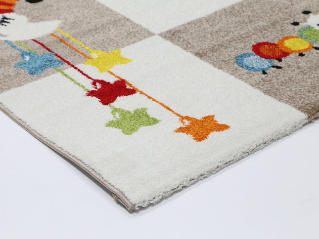 Happy Feet Bouncing Baby Grey Kids Rug