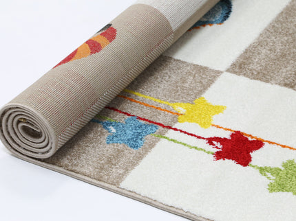 Happy Feet Bouncing Baby Grey Kids Rug