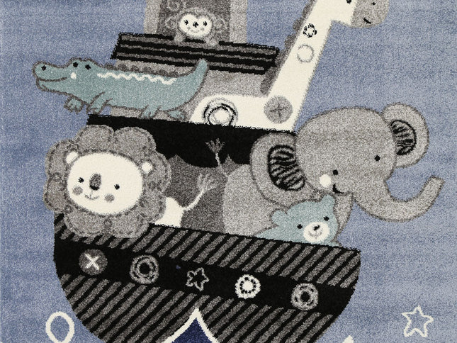 Happy Feet Critter Cruise Blue Kids Rug