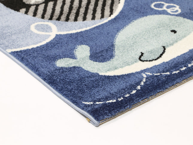 Happy Feet Critter Cruise Blue Kids Rug