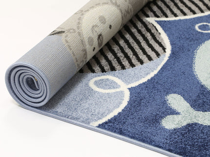 Happy Feet Critter Cruise Blue Kids Rug