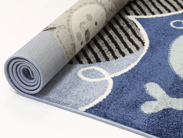 Happy Feet Critter Cruise Blue Kids Rug
