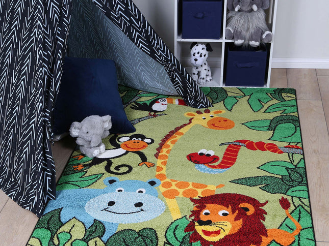 Happy Feet Jungle Jam Multi Kids Rug