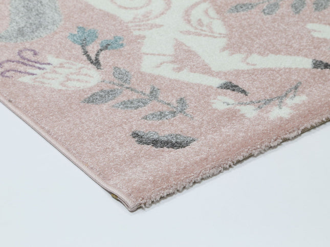 Happy Feet Kids Unicorn Rug Pink