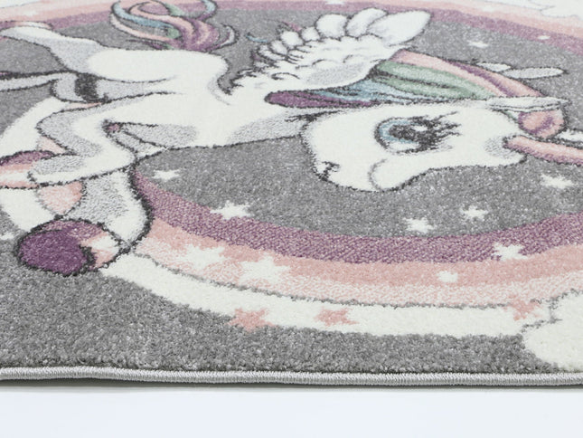 Happy Feet Powerful Pegasus Grey Kids Rug
