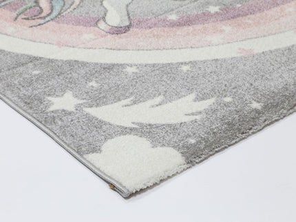 Happy Feet Powerful Pegasus Grey Kids Rug