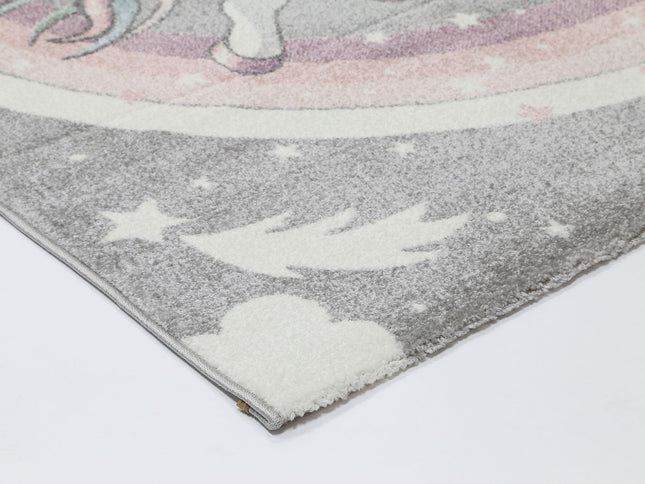 Happy Feet Powerful Pegasus Grey Kids Rug