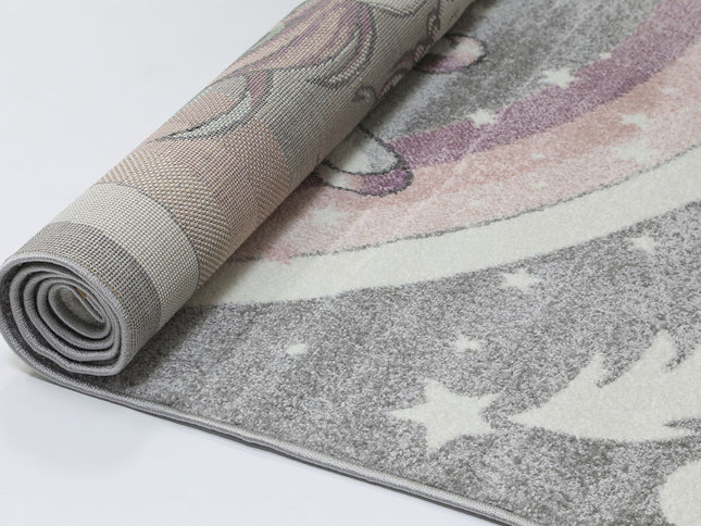 Happy Feet Powerful Pegasus Grey Kids Rug