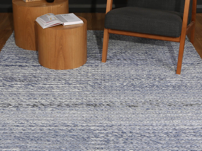Harlow Cue Blue Wool Blend Rug