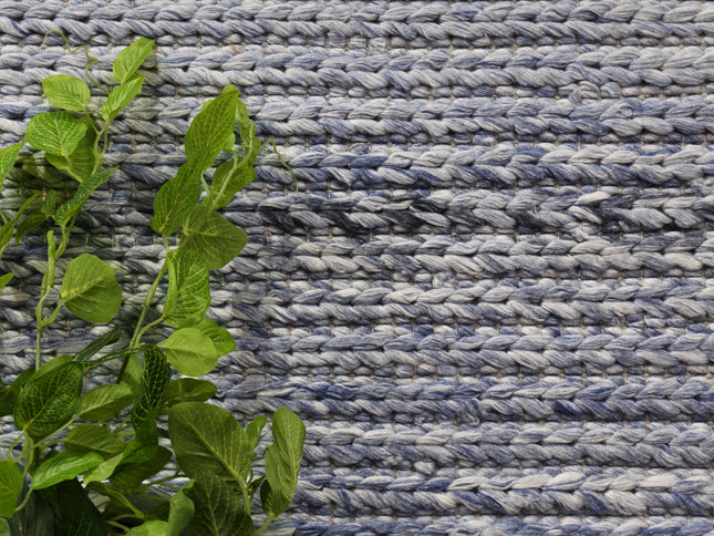 Harlow Cue Blue Wool Blend Rug