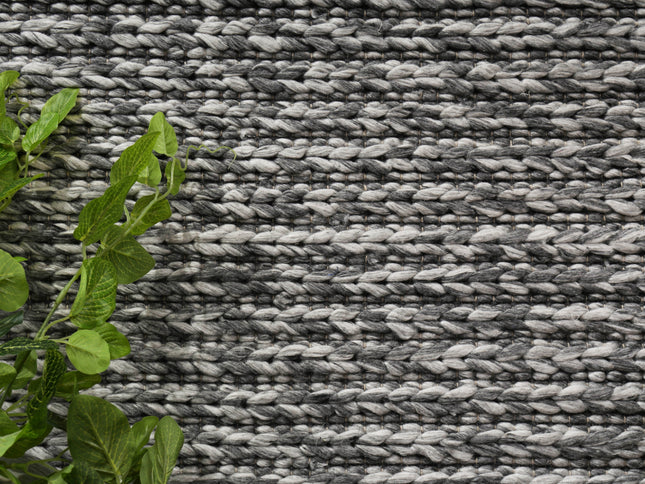 Harlow Cue Charcoal Wool Blend Rug