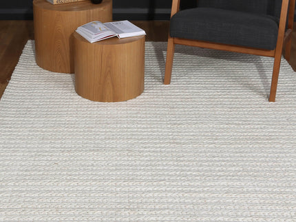 Harlow Cue White Wool Blend Rug