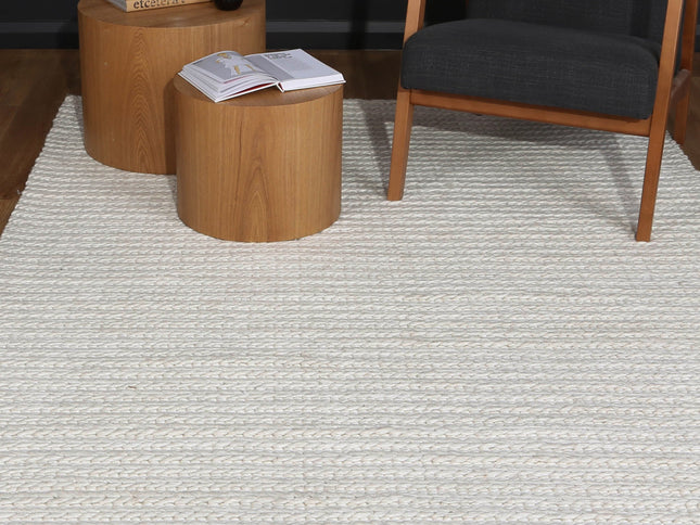 Harlow Cue White Wool Blend Rug