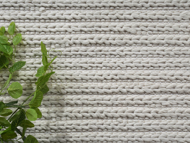 Harlow Cue White Wool Blend Rug