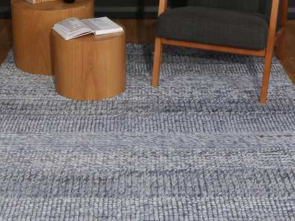 Harlow Grace Blue Wool Blend Rug