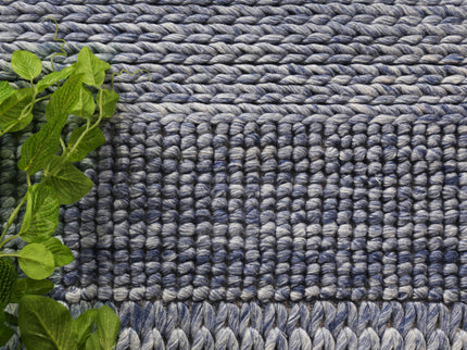 Harlow Grace Blue Wool Blend Rug