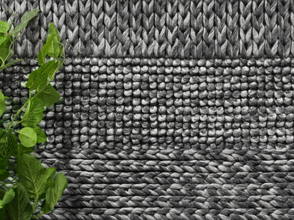 Harlow Grace Charcoal Wool Blend Rug