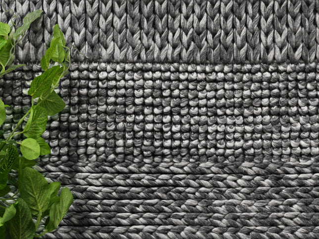 Harlow Grace Charcoal Wool Blend Rug