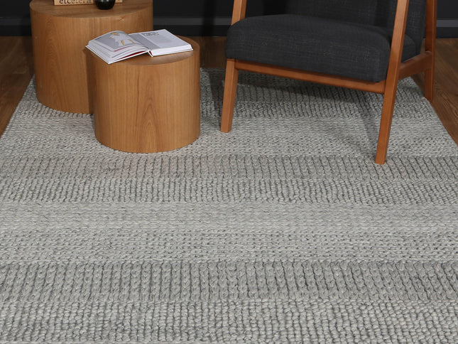 Harlow Grace Grey Wool Blend Rug