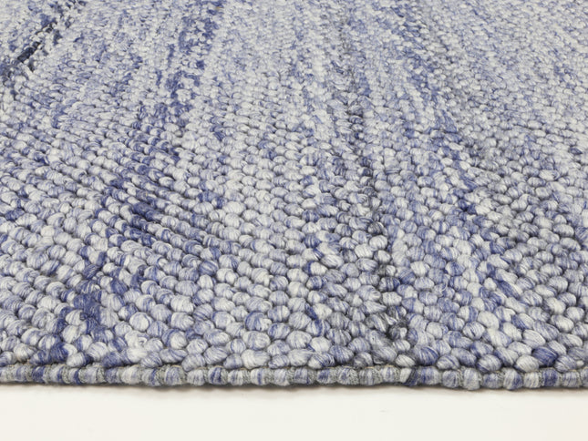 Harlow Loopy Blue Wool Blend Rug