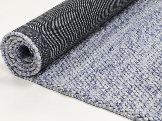 Harlow Loopy Blue Wool Blend Rug