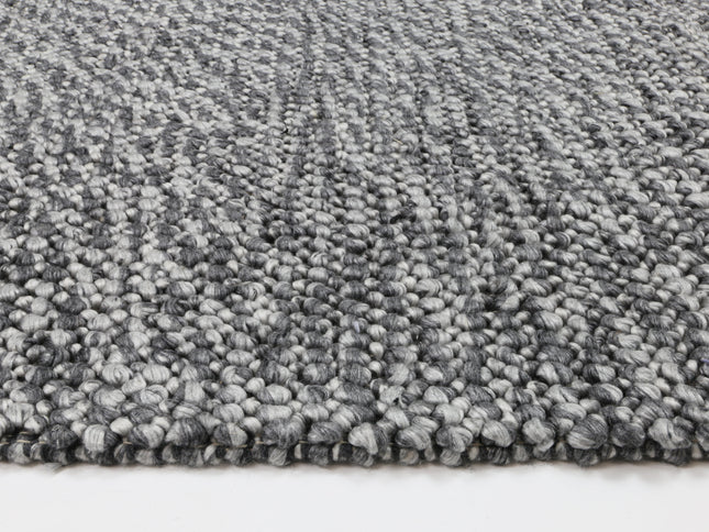 Harlow Loopy Charcoal Wool Blend Rug