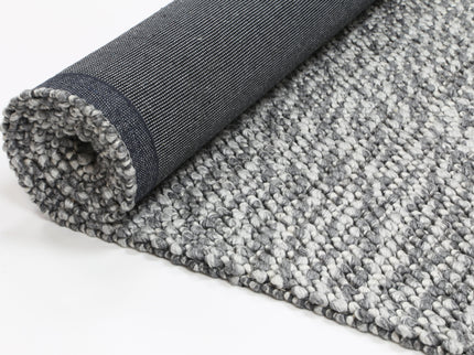Harlow Loopy Charcoal Wool Blend Rug