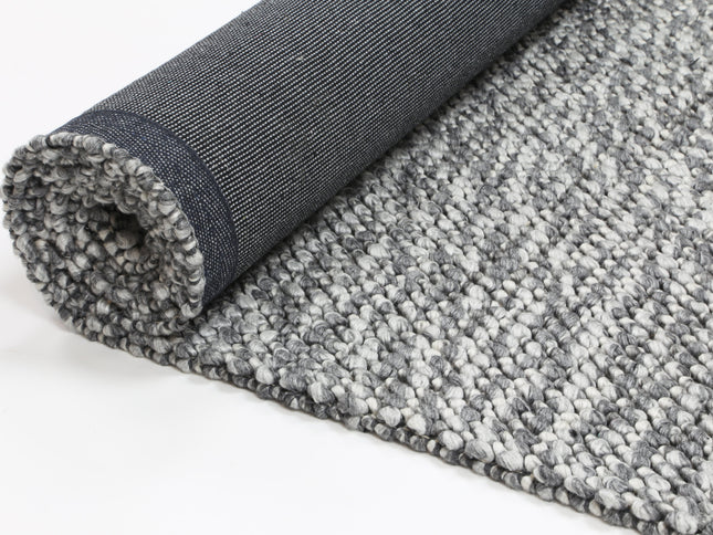 Harlow Loopy Charcoal Wool Blend Rug
