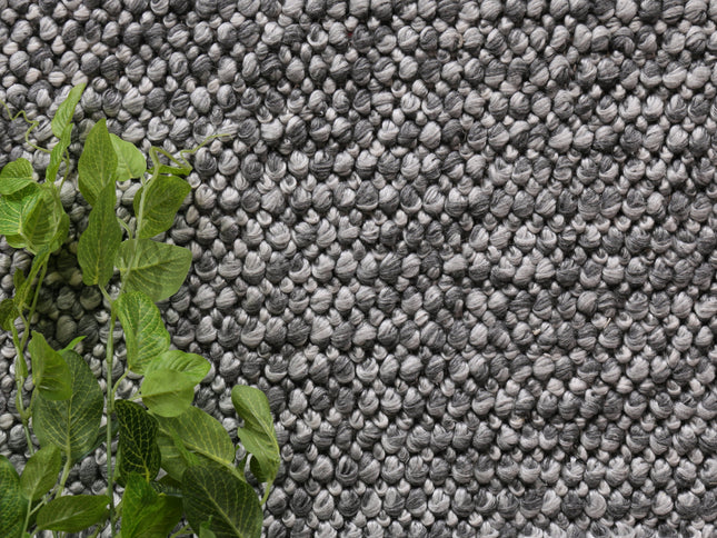 Harlow Loopy Charcoal Wool Blend Rug
