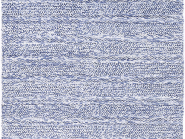 Harlow Ringlets Blue Wool Blend Rug
