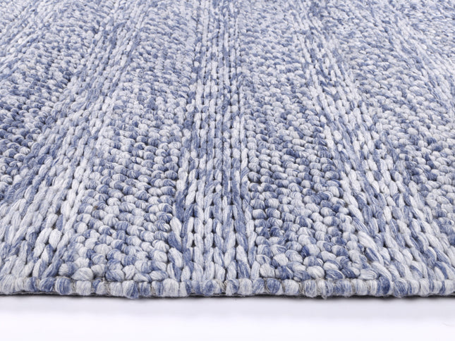 Harlow Ringlets Blue Wool Blend Rug