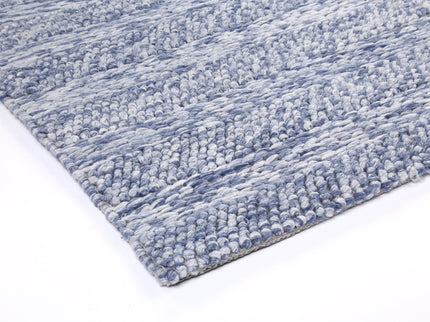 Harlow Ringlets Blue Wool Blend Rug