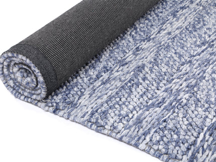 Harlow Ringlets Blue Wool Blend Rug