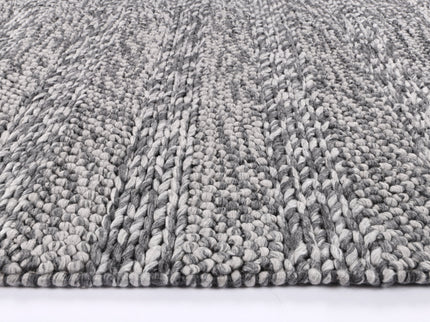 Harlow Ringlets Charcoal Wool Blend Rug