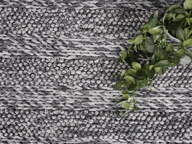 Harlow Ringlets Charcoal Wool Blend Rug