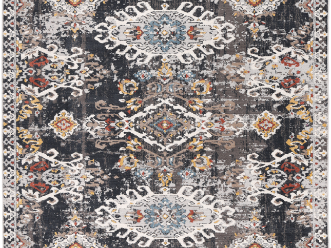 Havana Miramar Contemporary Charcoal & Blue Rug