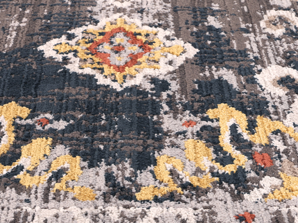 Havana Miramar Contemporary Charcoal & Blue Rug