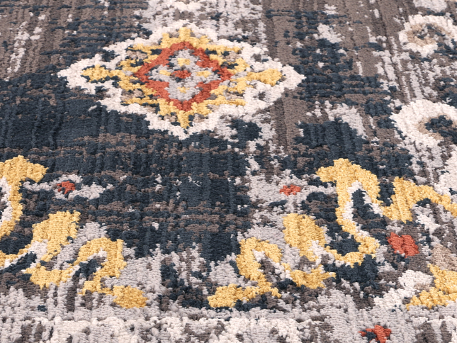 Havana Miramar Contemporary Charcoal & Blue Rug