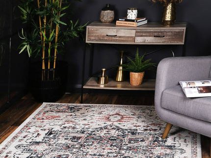 Havana Abajo Contemporary Grey & Blue Rug