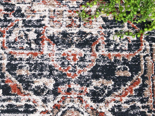Havana Abajo Contemporary Grey & Blue Rug