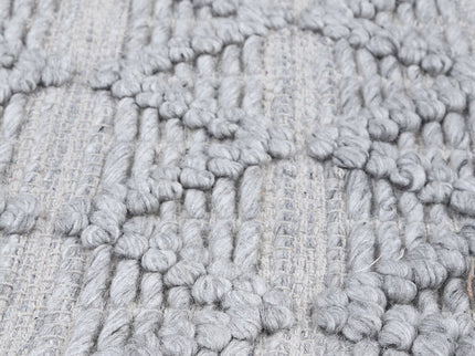 Himalaya Mosaic Tribal Grey Wool Rug