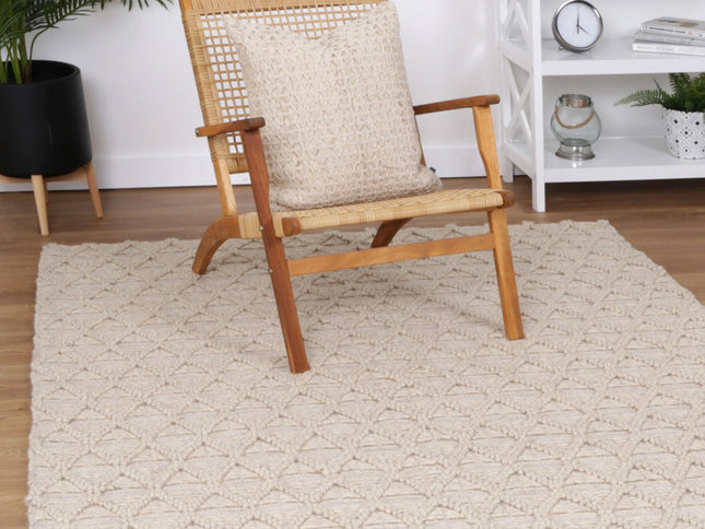 Himalaya Mosaic Tribal Natural Wool Rug